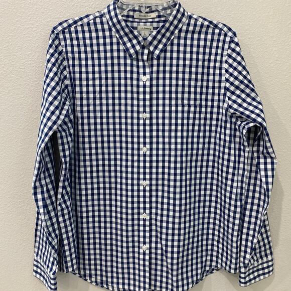 Plaid L.L. BEAN  long sleeve shirt large button down - Picture 1 of 11